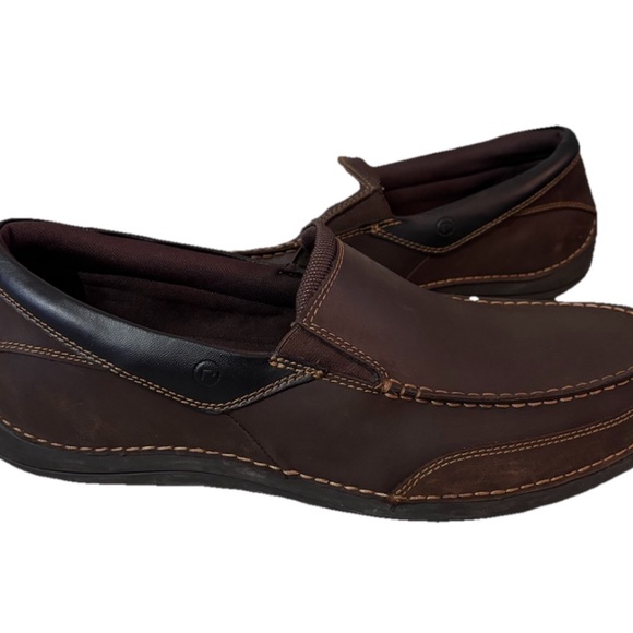 Rockport Men’s Leather Loafers Brown EUC Size 14 W - Picture 2 of 12